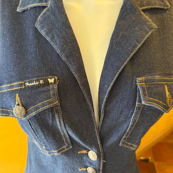 Frankie B. Vintage 90s Denim Jumpsuit | Medium - Picture 7 of 15